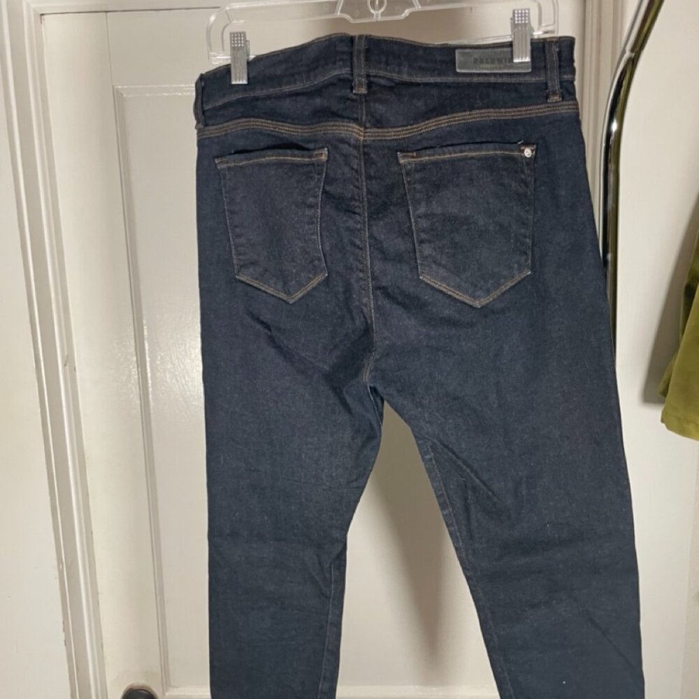 Baldwin Womens Karlie High Rise Cropped Skinny Jean Size 32 Dark Wash Stretchy - Picture 3 of 6
